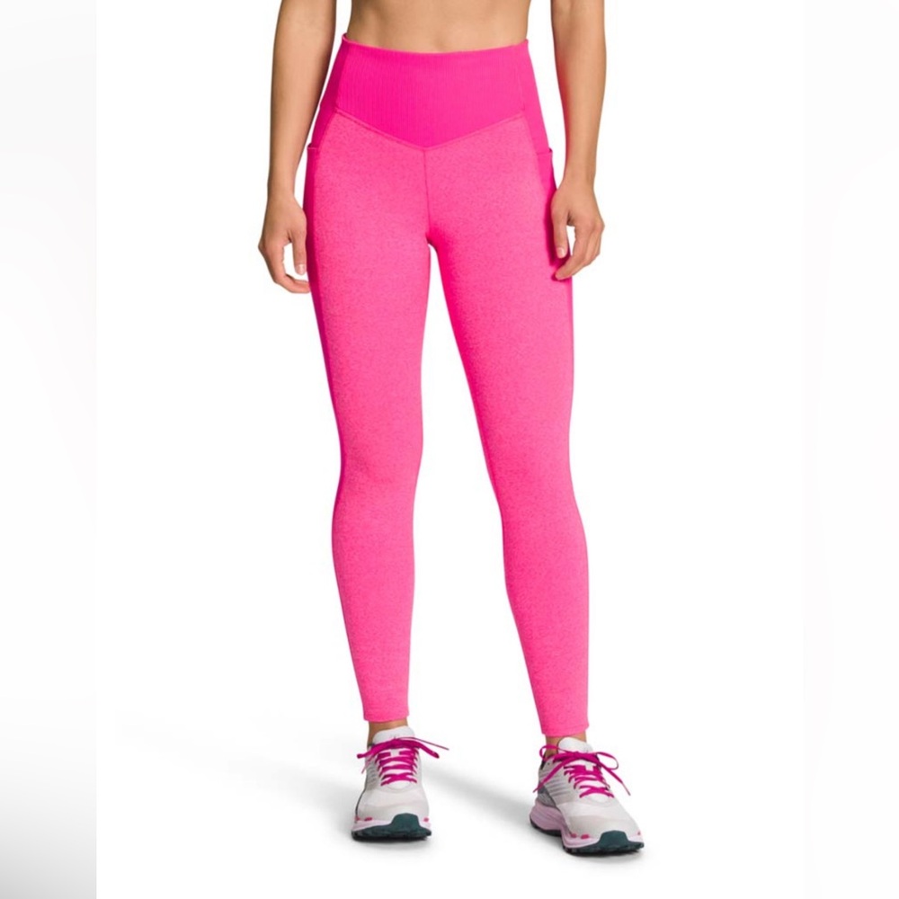 New! North Face Dune Sky 7/8 Fitted Moisture Wick Leggings Pink Heather S L10